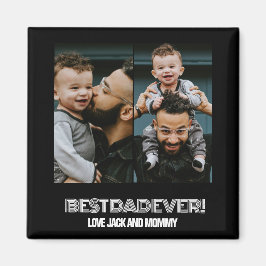 カスタム2つのフォトコラージュの父の日 マグネット