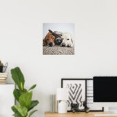 カスタム2つの研究室と猫ポスター ポスター (ホームオフィス)