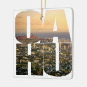 カスタム2はクリスマス写真のオアフハワイ味方しました セラミックオーナメント (左)