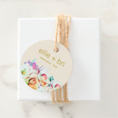 カスタム2インチラウンドマグノリアフローラつるラベル フェイバータグ (インサイチュ)