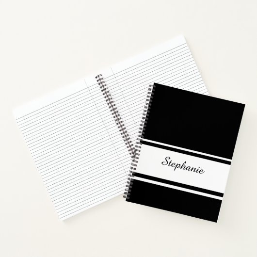 カスタム2トーン名スクリプトギフト企業のジャーナル ノートブック (内部)