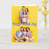 カスタム2パーソナライズされた写真テンプレート父の日 カード (黄色い花)