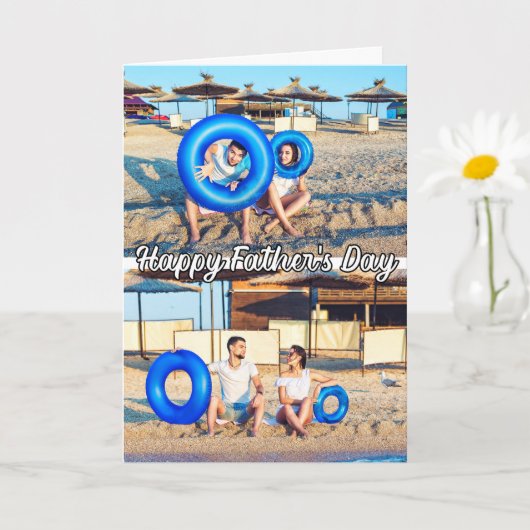 カスタム2パーソナライズされた写真テンプレート父の日 カード (小さな植物)