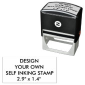 カスタム2パーソナライズされた.9インチx 1.4インチ自己インク式スタンプ セルフインキングスタンプ (インサイチュ)