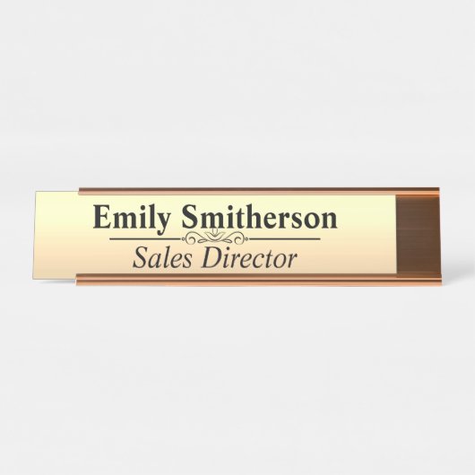 カスタム2パーソナライズされた x 8机用ネームプレート デスクネームプレート (正面)