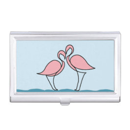 カスタム2ピンクフラミンゴ 名刺入れ