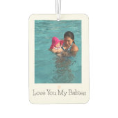 カスタム2フォトキッズファミリーネームカー カーエアーフレッシュナー (裏面)