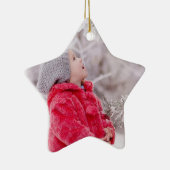 カスタム2フォトクリスマススターツリーオーナメント セラミックオーナメント (右)