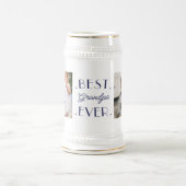 カスタム2フォトグラン最高のパエバー誕生日 ビールジョッキ (中央)