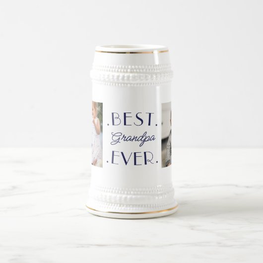 カスタム2フォトグラン最高のパエバー誕生日 ビールジョッキ (中央)