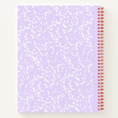 カスタム2フォトコラージュのノートとスクリプト名 ノートブック (裏面)