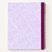 カスタム2フォトコラージュのノートとスクリプト名 ノートブック (裏面)