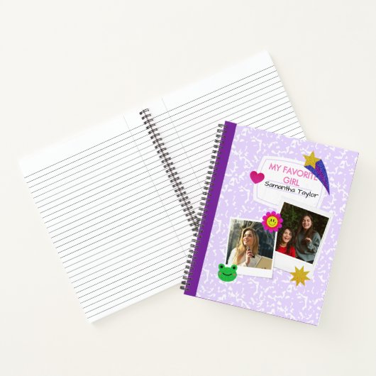 カスタム2フォトコラージュのノートとスクリプト名 ノートブック (内部)