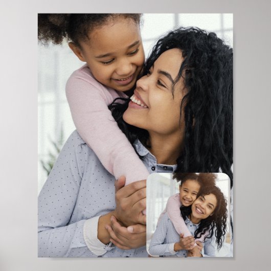 カスタム2フォトコラージュ ポスター (正面)