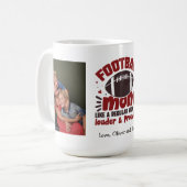 カスタム2フォトサッカーママムマグカップ コーヒーマグカップ (正面左)