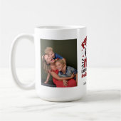 カスタム2フォトサッカーママムマグカップ コーヒーマグカップ (左)