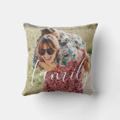 カスタム2フォトスクリプモダント愛ファミリー クッション (裏面)