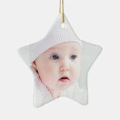 カスタム2フォトスタークリスマスツリーオーナメント セラミックオーナメント (右)