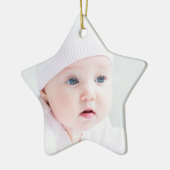 カスタム2フォトスタークリスマスツリーオーナメント セラミックオーナメント (左)