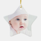 カスタム2フォトスタークリスマスツリーオーナメント セラミックオーナメント (裏面)