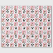 カスタム2フォトペットドッグポープリントクリスマス ラッピングペーパー (フラット)