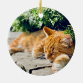 カスタム2フォトペット記念記念クリスマス セラミックオーナメント (裏面)