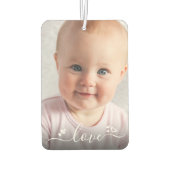 カスタム2フォトラヴパーソナライズされたスクリプトモダン カーエアーフレッシュナー (裏面)