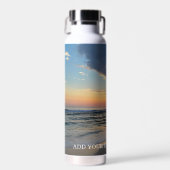 カスタム2フォト文字パーソナライズされた ウォーターボトル (正面)