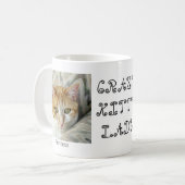 カスタム2フォト熱狂する子猫レディーキュートコーヒーマグ コーヒーマグカップ (正面左)