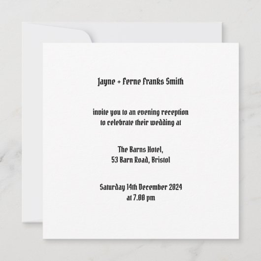 カスタム2ブライドバイクもしくは自転車に乗る人オートバイレズビアン夕べ 招待状 (裏面)