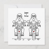 カスタム2ブライドバイクもしくは自転車に乗る人オートバイレズビアン夕べ 招待状 (正面)