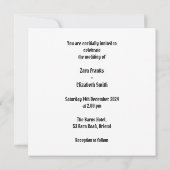 カスタム2ブリデスバイクもしくは自転車に乗る人オートバイレズ結婚ズ 招待状 (裏面)