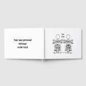 カスタム2ブリデスバイクもしくは自転車に乗る人オートバイ夕べ結婚ズ ゲストブック (全面)