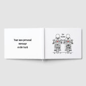 カスタム2ブリデスバイクもしくは自転車に乗る人オートバイ夕べ結婚ズ ゲストブック (全面)