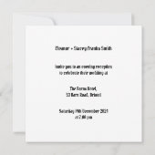 カスタム2ブリデスバイクもしくは自転車に乗る人オートバイ夕べ結婚ズ 招待状 (裏面)