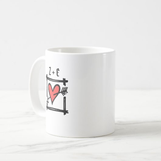 カスタム2ブリデスバイクもしくは自転車に乗る人オートバイ結婚ズ コーヒーマグカップ (正面左)