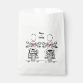 カスタム2ブリデスバイクもしくは自転車に乗る人オートバイ結婚ズ フェイバーバッグ (正面)