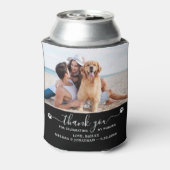 カスタム2ペット写真サンキュードッグ結婚式の引き出物 缶クーラー (缶裏面)