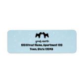 カスタム2ミニシュナウザー差出人住所ラベル ラベル (正面)
