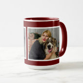 カスタム2モダン枚の写真コラージュ マグカップ (正面右)