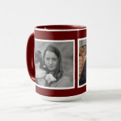 カスタム2モダン枚の写真コラージュ マグカップ (正面左)