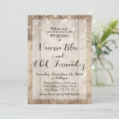 カスタム2ライトブラウンウッド結婚式招待状 招待状 (スタンド正面)