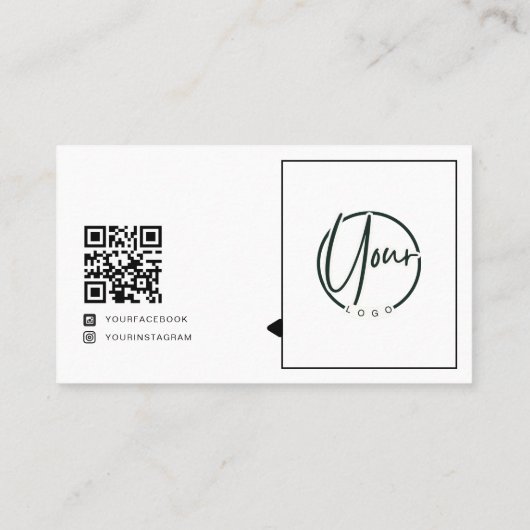 カスタム2ロシンプルゴQrコード株式会社 名刺 (裏面)