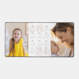 カスタム2写真と年カレンダー2026大型マウス デスクマット