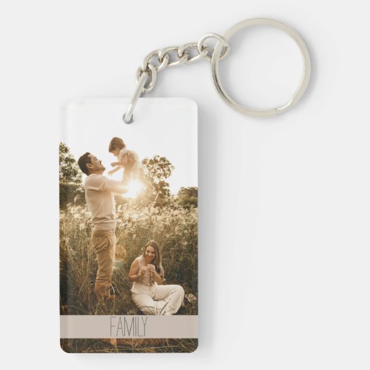 カスタム2写真と文字両面アクリルキーチェーン キーホルダー (裏面)