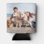 カスタム2写真ペット犬の結婚式の引き出物 缶クーラー (正面)