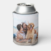 カスタム2写真ペット犬の結婚式の引き出物 缶クーラー (缶裏面)