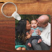 カスタム2写真両面ファパーソナライズされたミリ キーホルダー (正面)