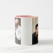 カスタム2写真両面ファパーソナライズされたミリ ツートーンマグカップ (中央)