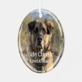 カスタム2写真名年記念ペット記念碑 メタルオーナメント (正面左)